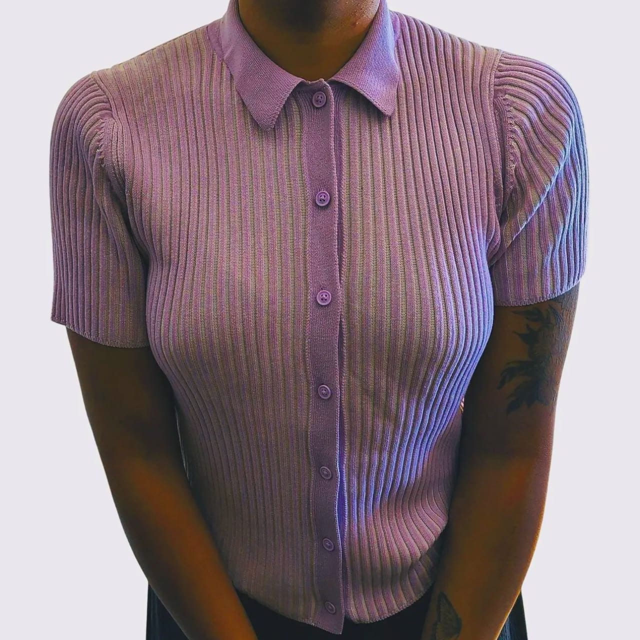 Purple Polo Blouse